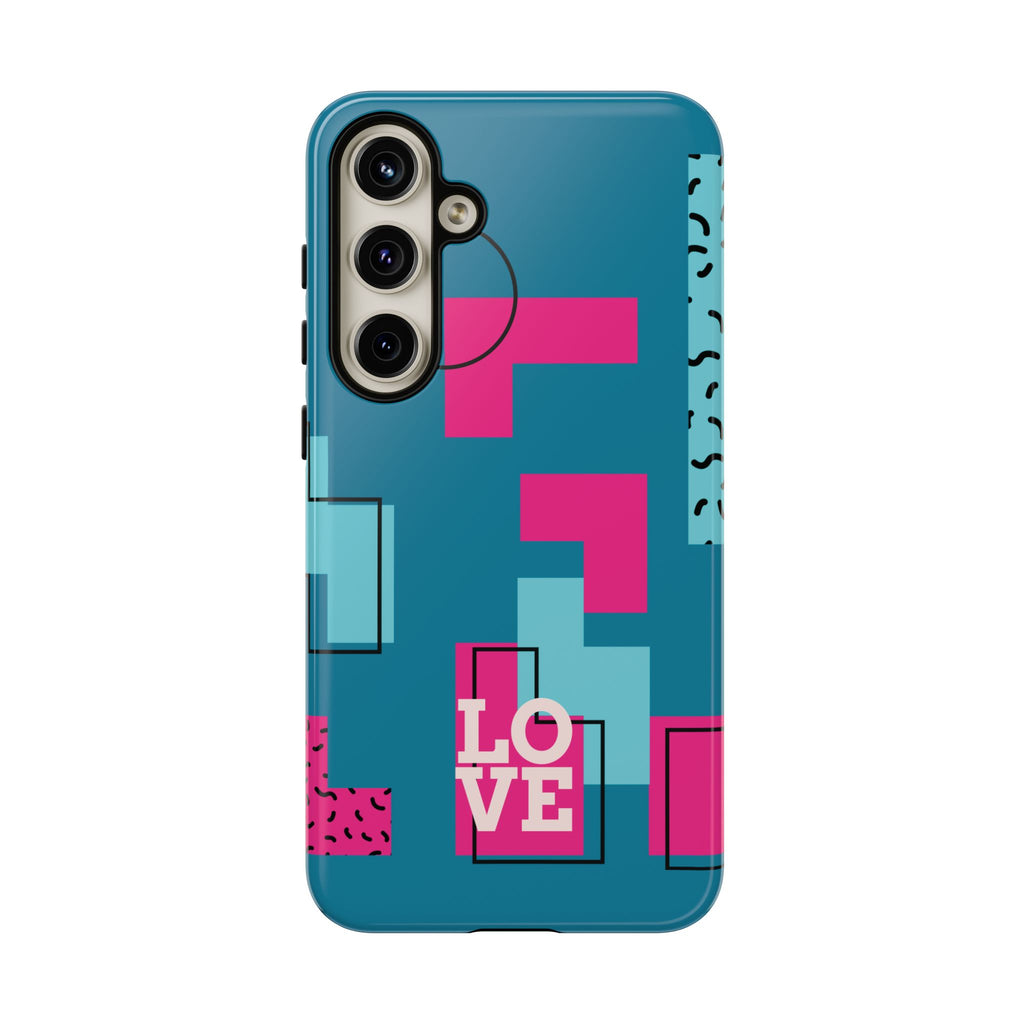 LOVE Teal Green Tough Phone Case for iPhone, Galaxy, or Google Pixel