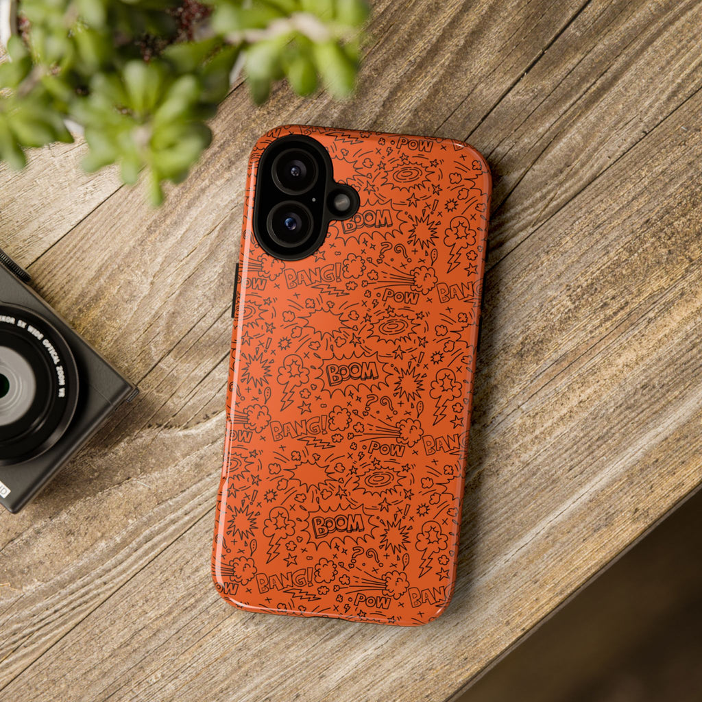 Wow Orange Tough Case for iPhone, Galaxy, or Google Pixel