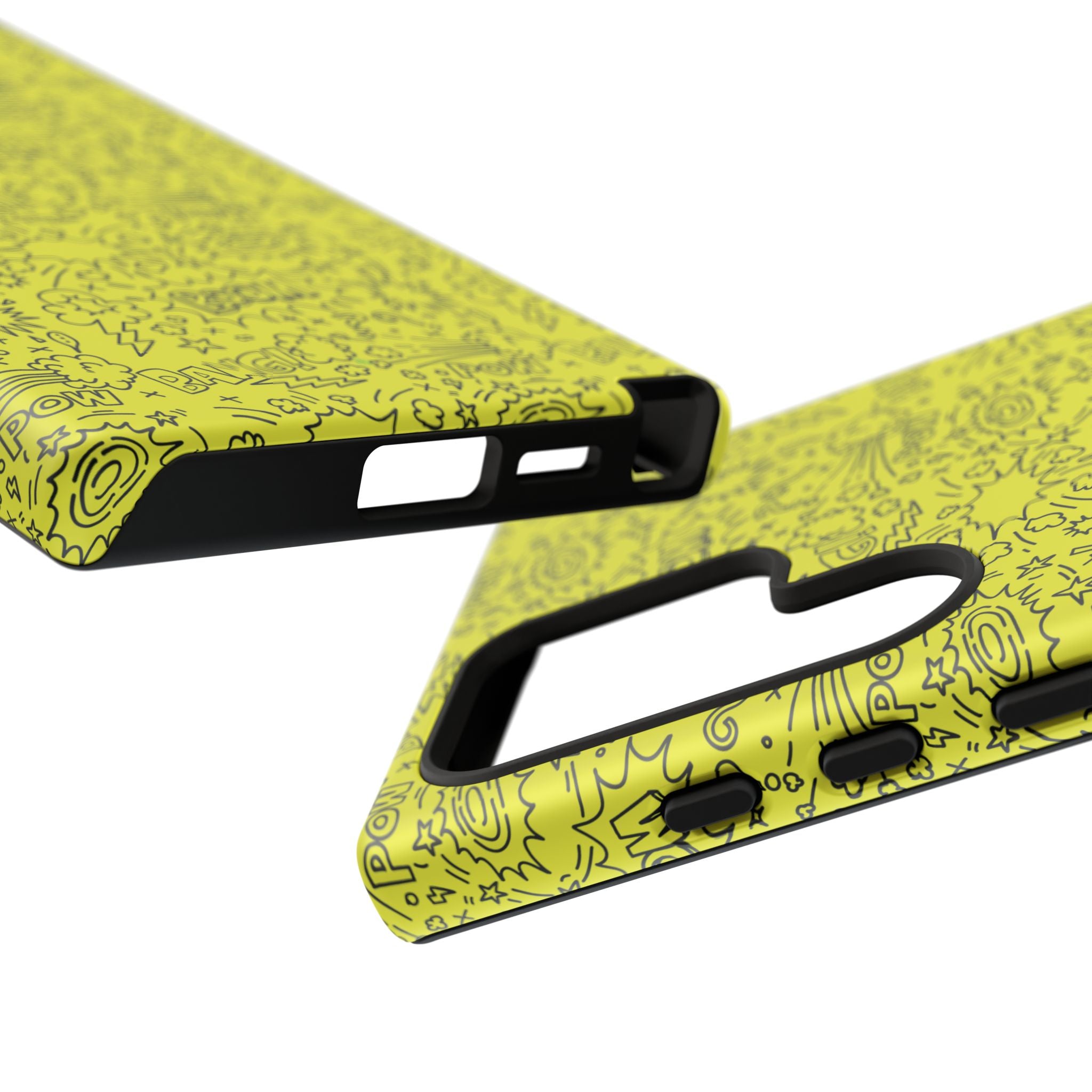 Neon Yellow Wow RG Tough Phone Case for iPhone, Galaxy, or Google Pixel