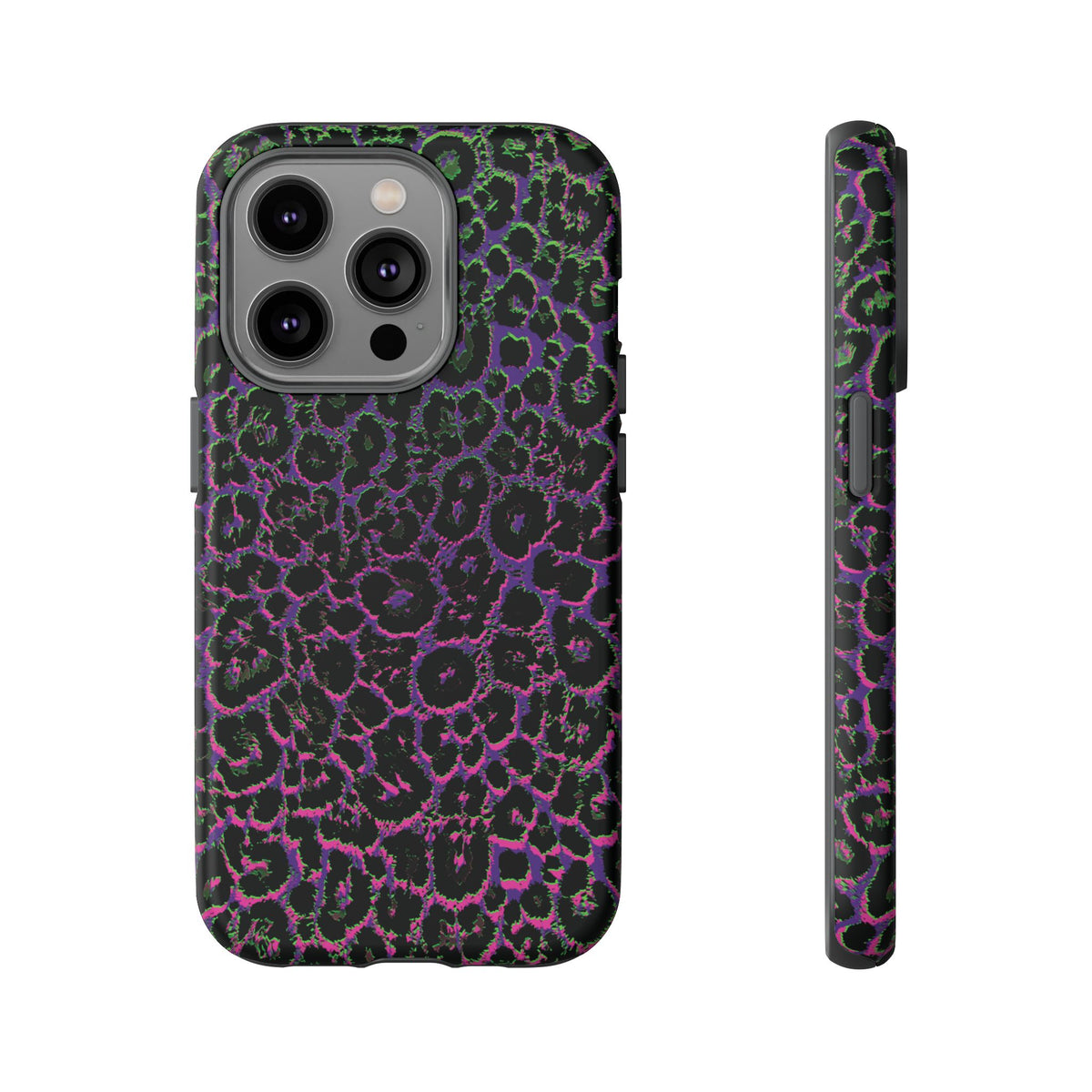 Colorful Leopard Tough Phone Case for iPhone, Galaxy, or Google Pixel