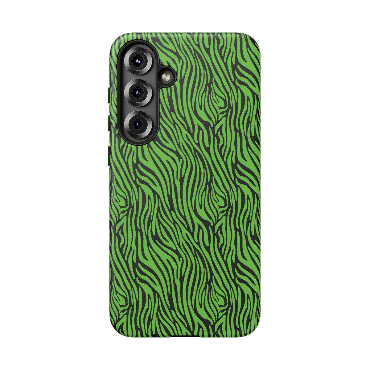 Neon Green Zebra Tough Phone Case iPhone, Galaxy, or Google Pixel