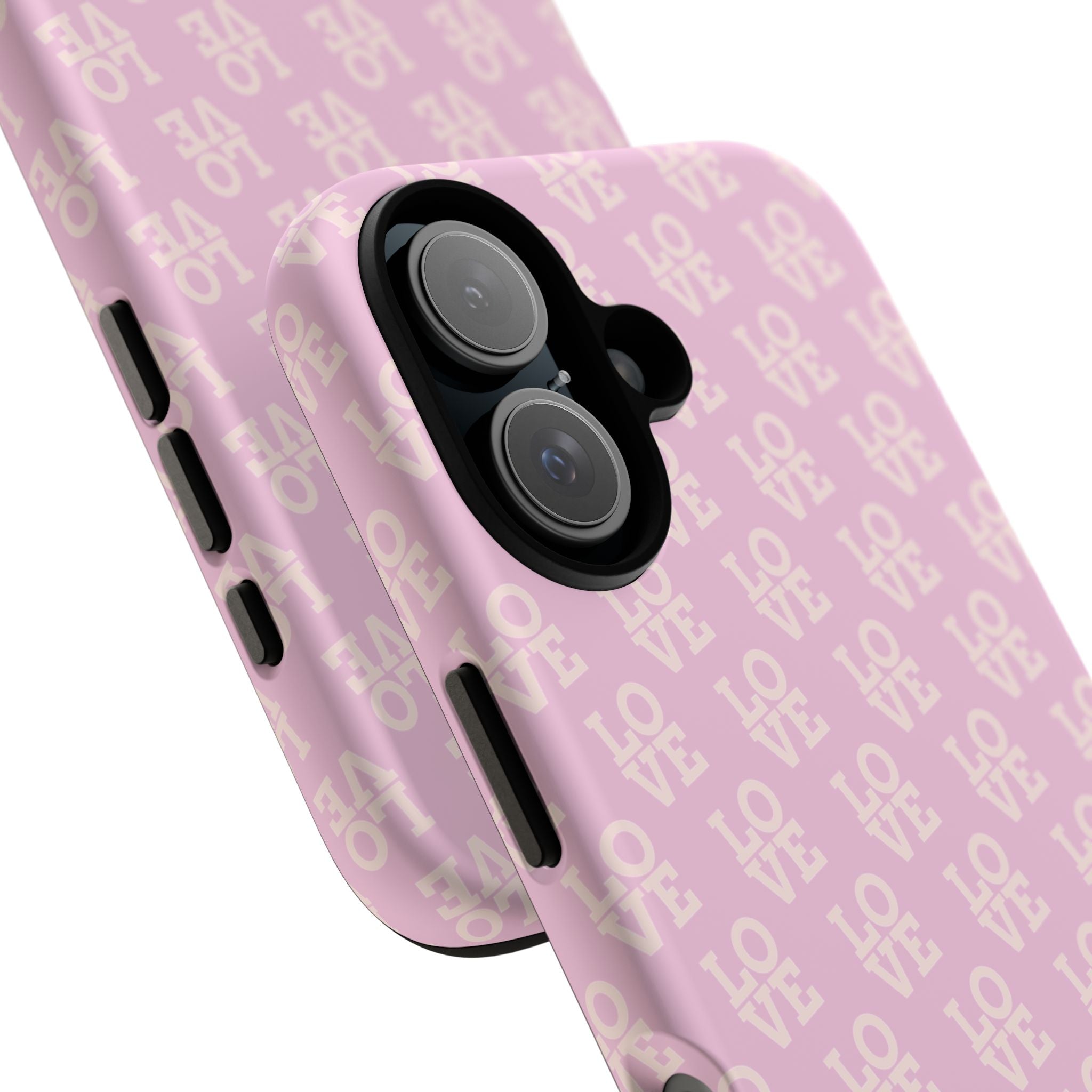 LOVE Pink Tough Phone Case for iPhone, Galaxy, or Google Pixel