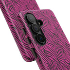 Pink Zebra Tough Phone Case for iPhone, Galaxy, or Google Pixel