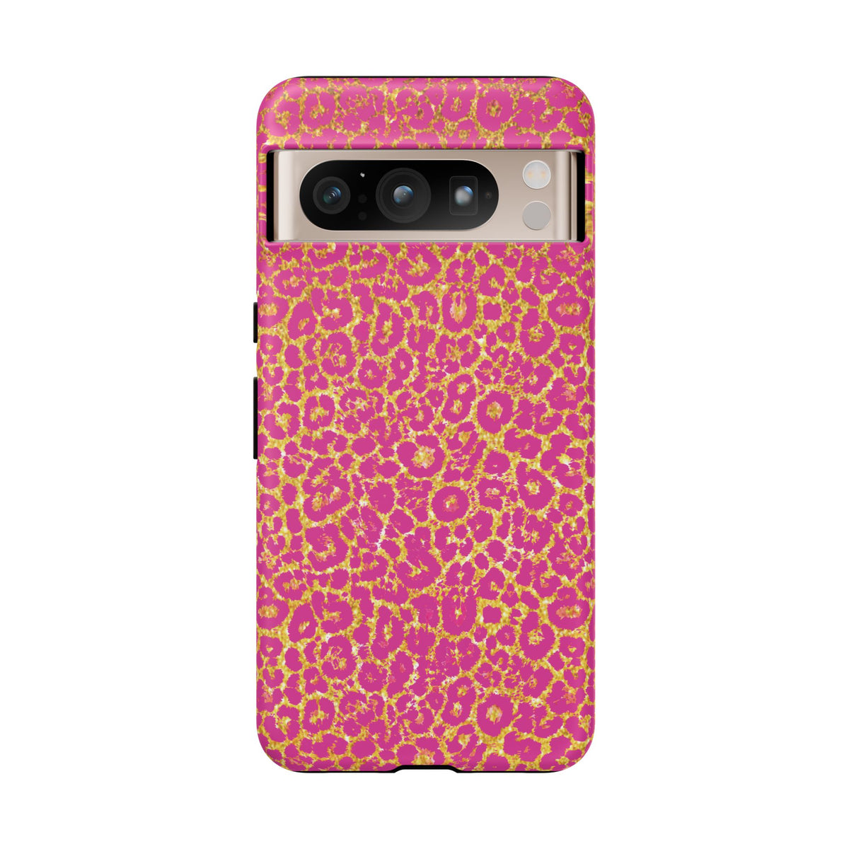 Pink Gold Leopard Tough Case for iPhone, Galaxy, or Google Pixel