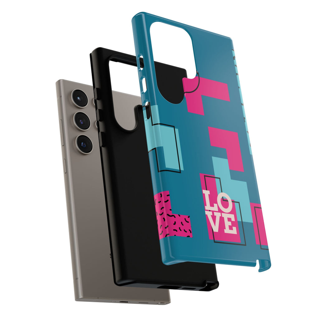 LOVE Teal Green Tough Phone Case for iPhone, Galaxy, or Google Pixel