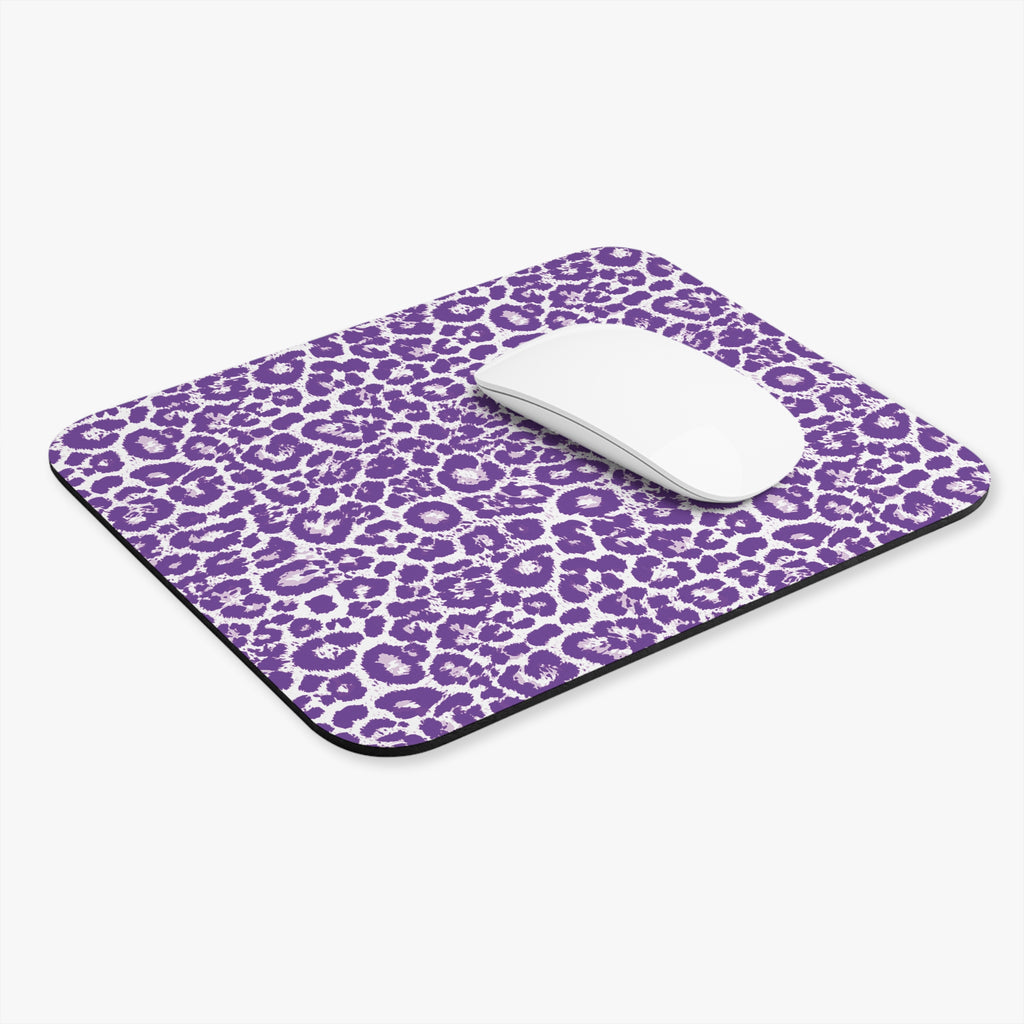 Purple Leopard Print Mouse Pad