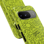 Neon Lime Wow Tough Case for iPhone, Galaxy, or Google Pixel