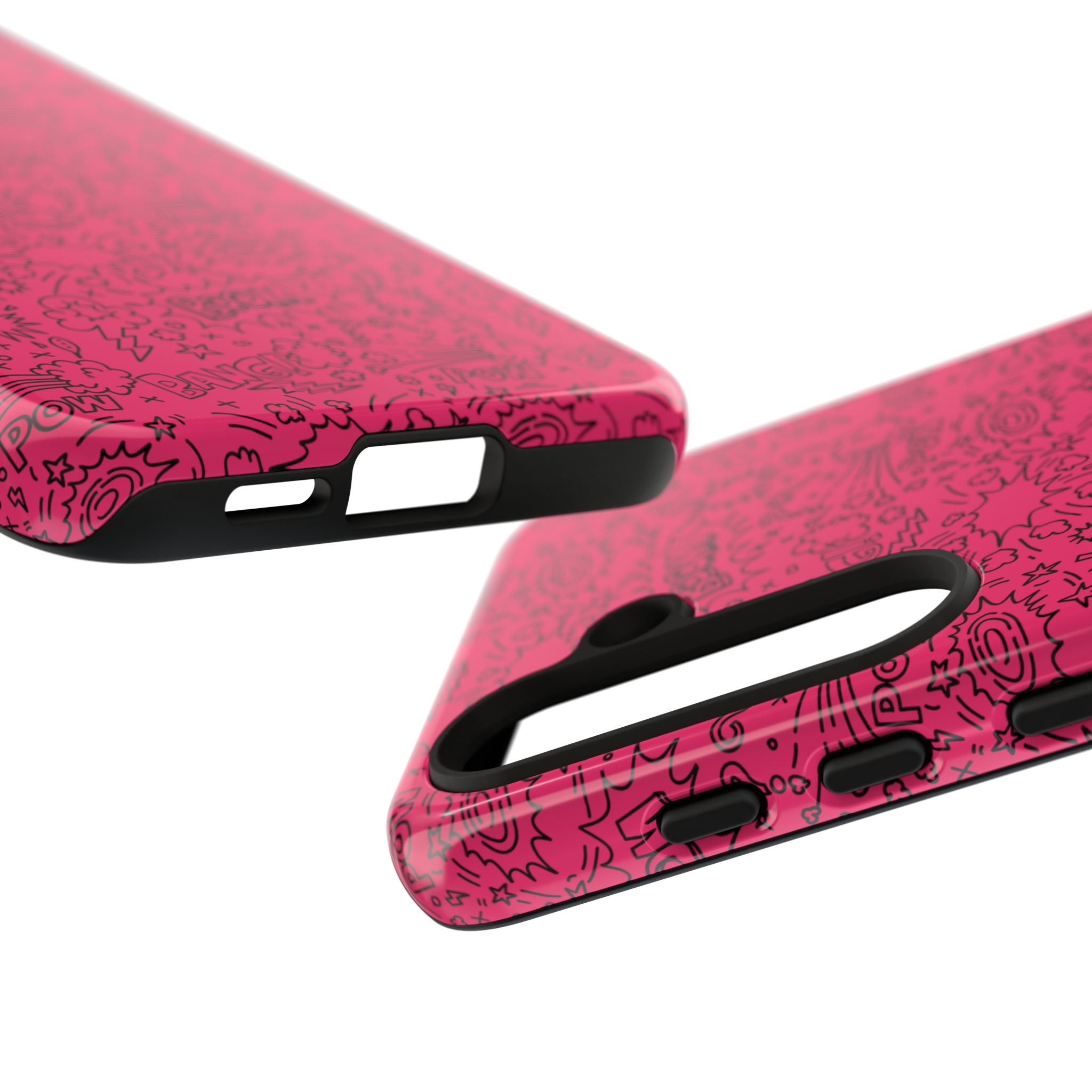 Pink Wow Tough Case for iPhone, Galaxy, or Google Pixel