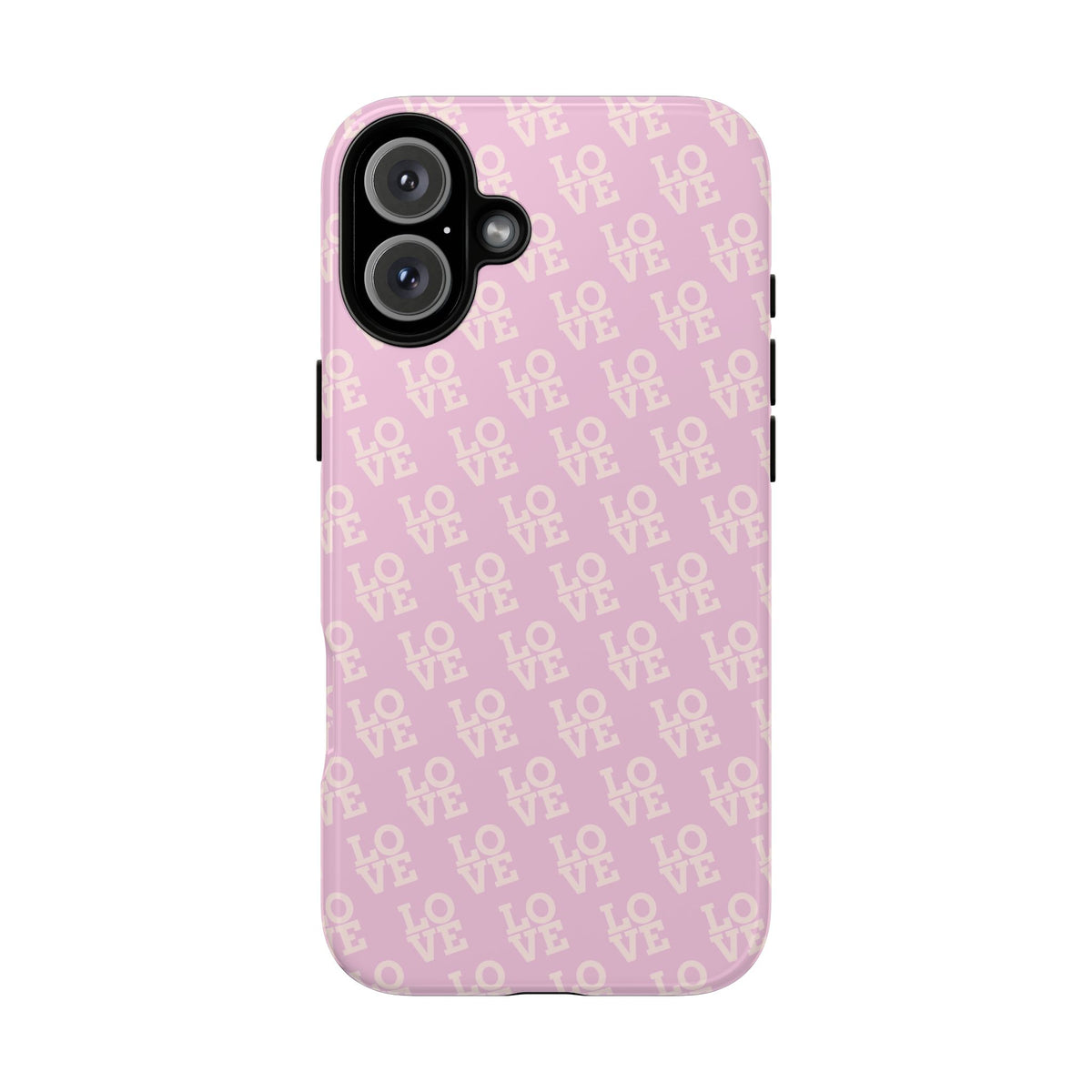LOVE Pink Tough Phone Case for iPhone, Galaxy, or Google Pixel