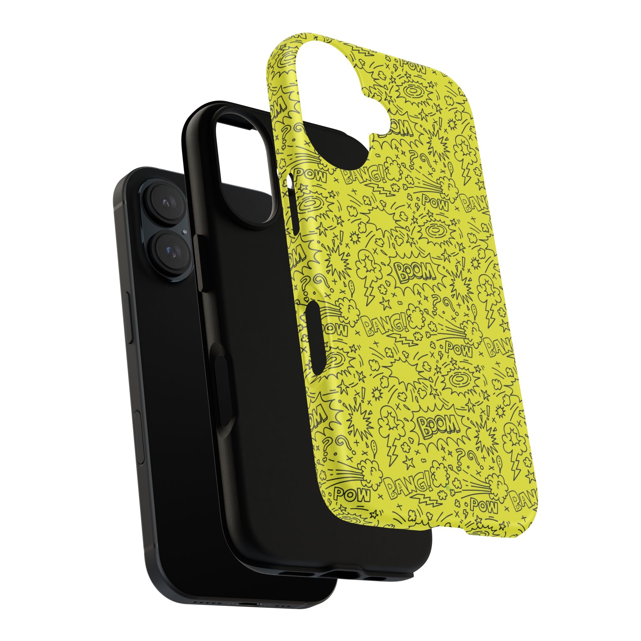 Neon Yellow Wow RG Tough Phone Case for iPhone, Galaxy, or Google Pixel