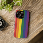 LGBTQ Rainbow Flag Tough Phone Case for iPhone, Galaxy, or Google Pixel