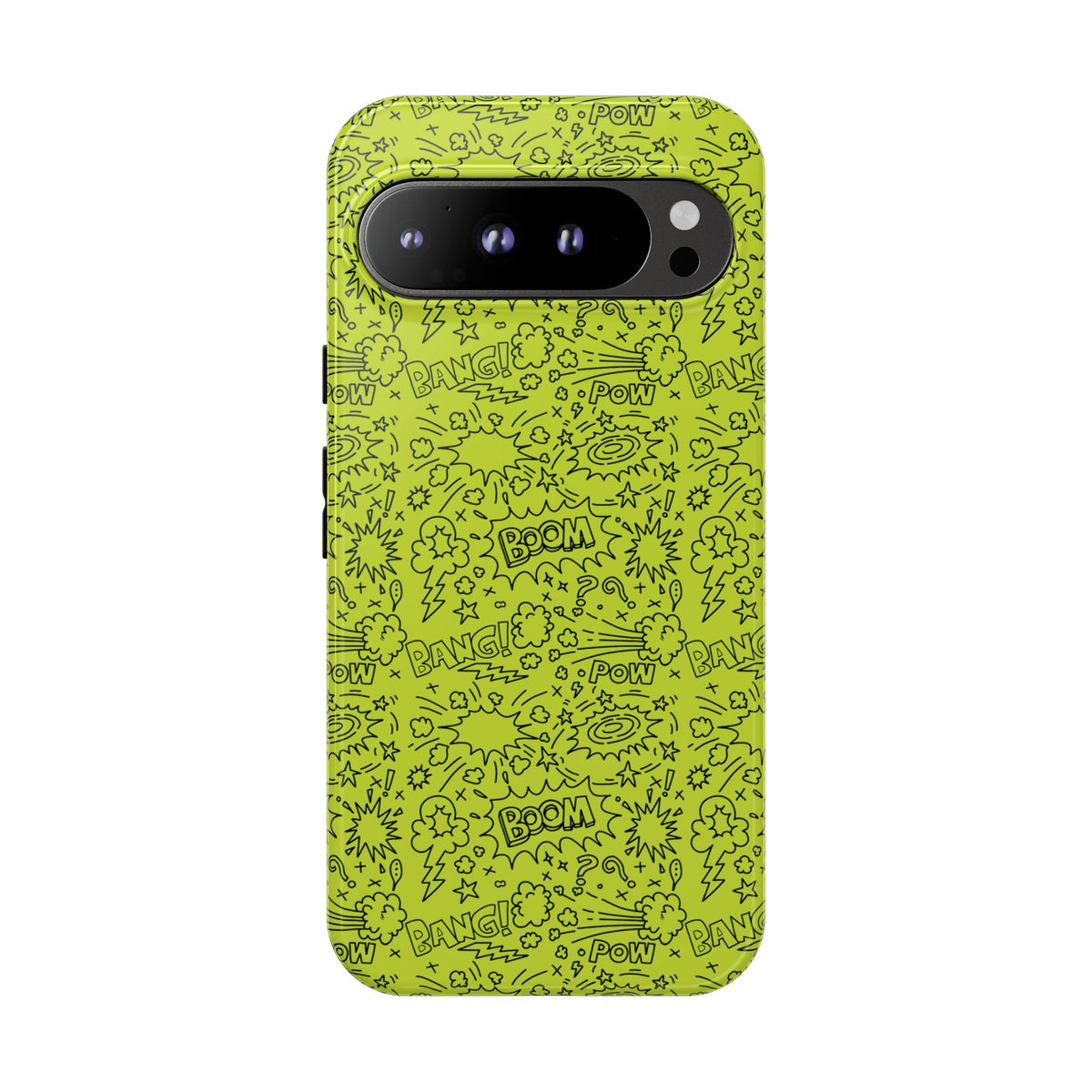 Neon Lime Wow Tough Case for iPhone, Galaxy, or Google Pixel