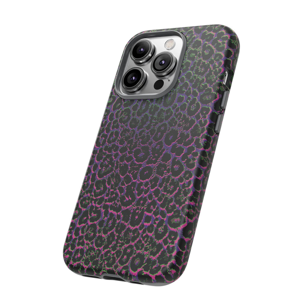 Colorful Leopard Tough Phone Case for iPhone, Galaxy, or Google Pixel