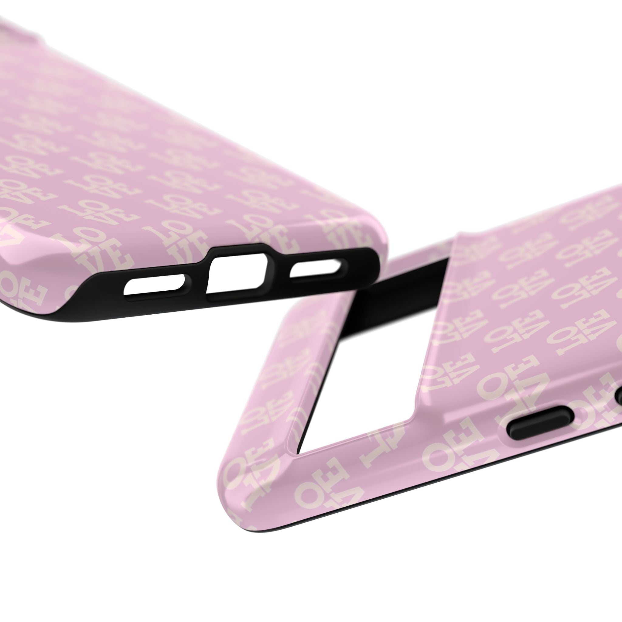 LOVE Pink Tough Phone Case for iPhone, Galaxy, or Google Pixel