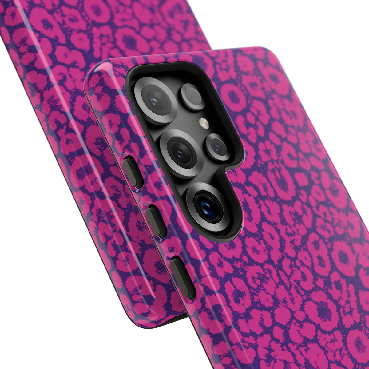 Pink Purple Leopard Tough Phone Case iPhone, Galaxy and Google Pixel