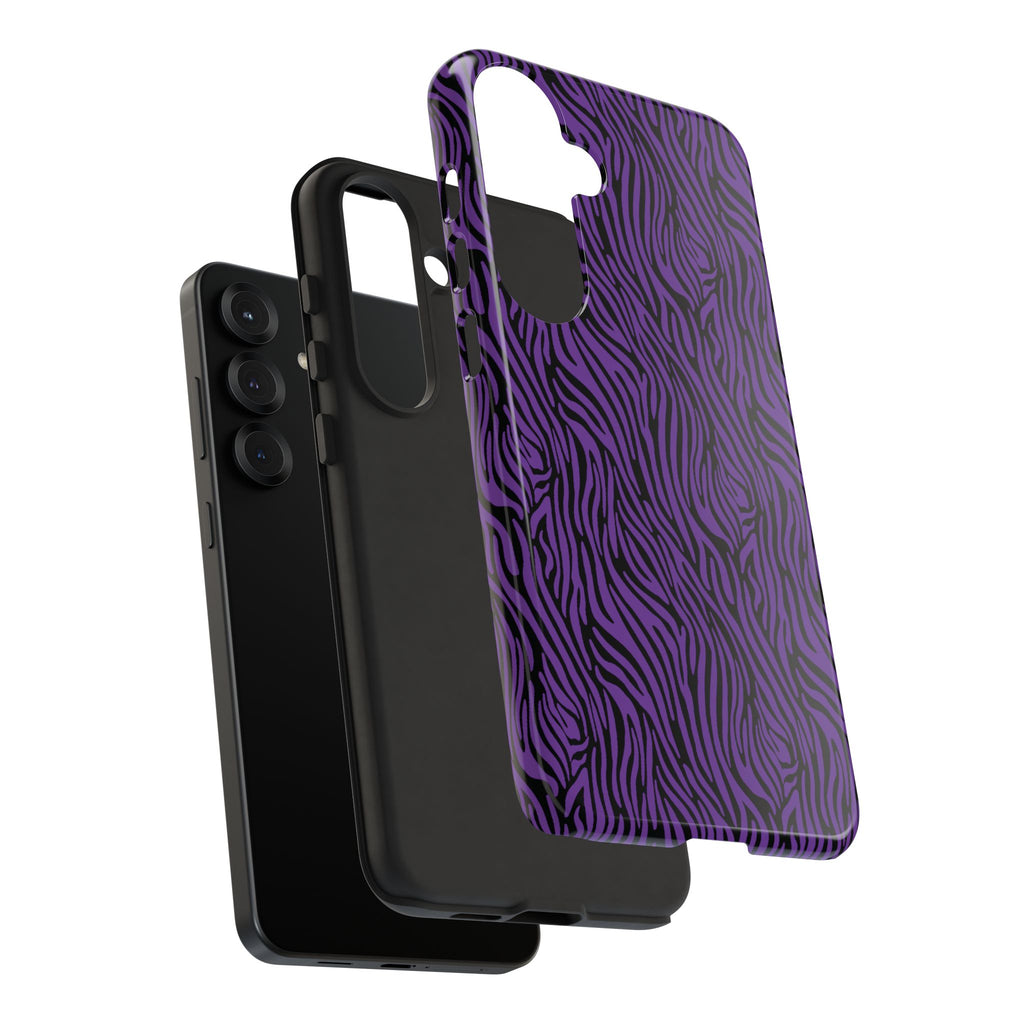 Purple Zebra Tough Phone Case for iPhone, Galaxy, or Google Pixel