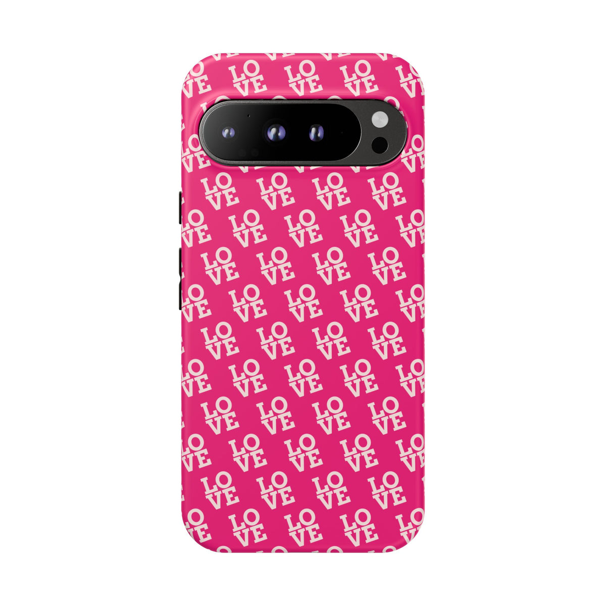 Vibrant Pink LOVE Tough Case iPhone, Galaxy, or Google Pixel