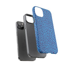 Blue Purple Leopard Tough Phone Case iPhone, Galaxy, or Google Pixel