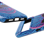 Neon Zebra Skull Tough Phone Case for iPhone, Galaxy, or Google Pixel
