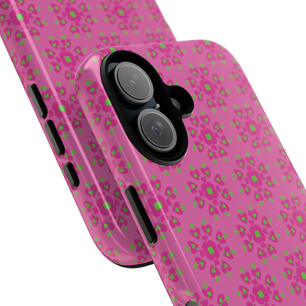 Floresta Heart Pink Tough Phone Case iPhone, Galaxy, or Google Pixel
