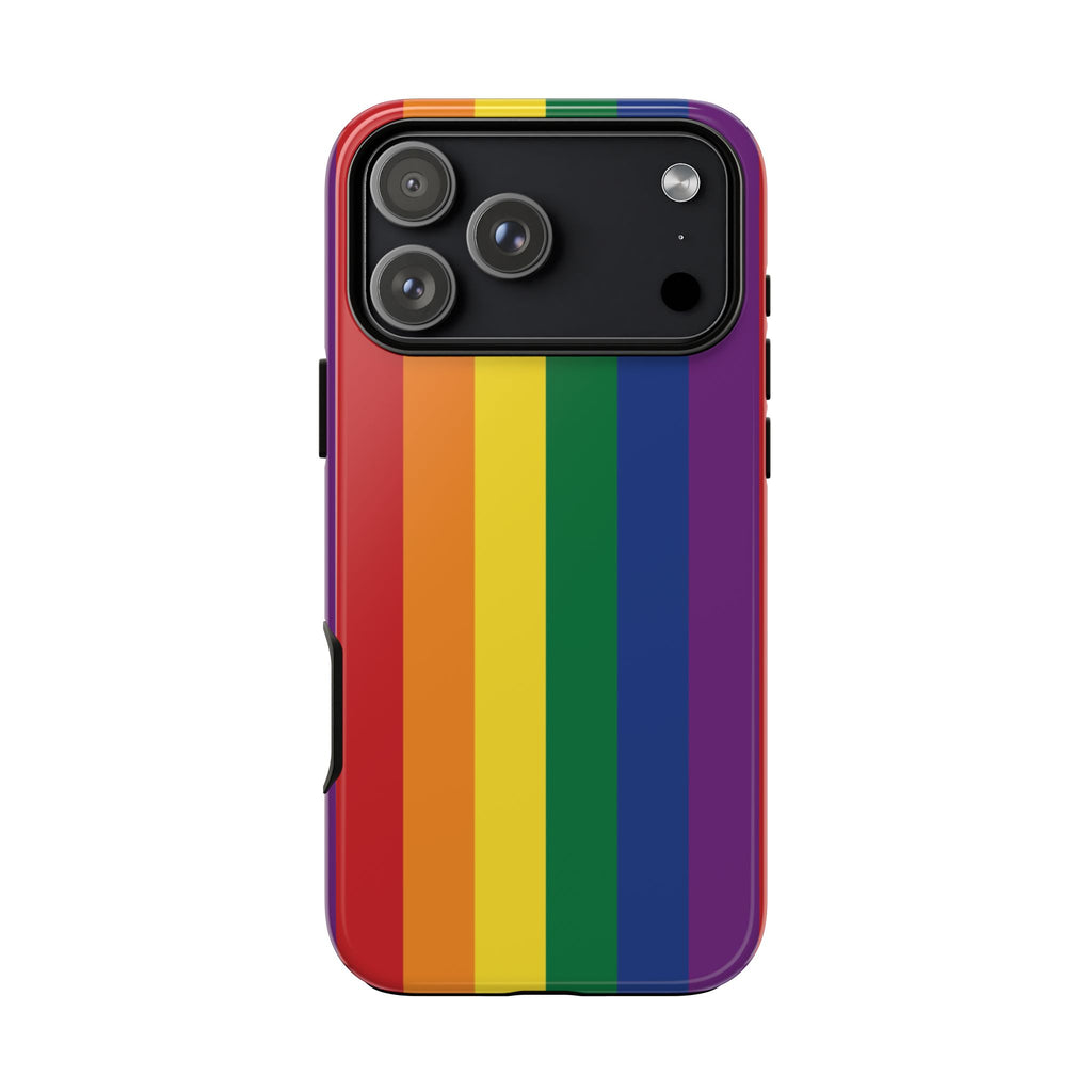 LGBTQ Rainbow Flag Tough Phone Case for iPhone, Galaxy, or Google Pixel