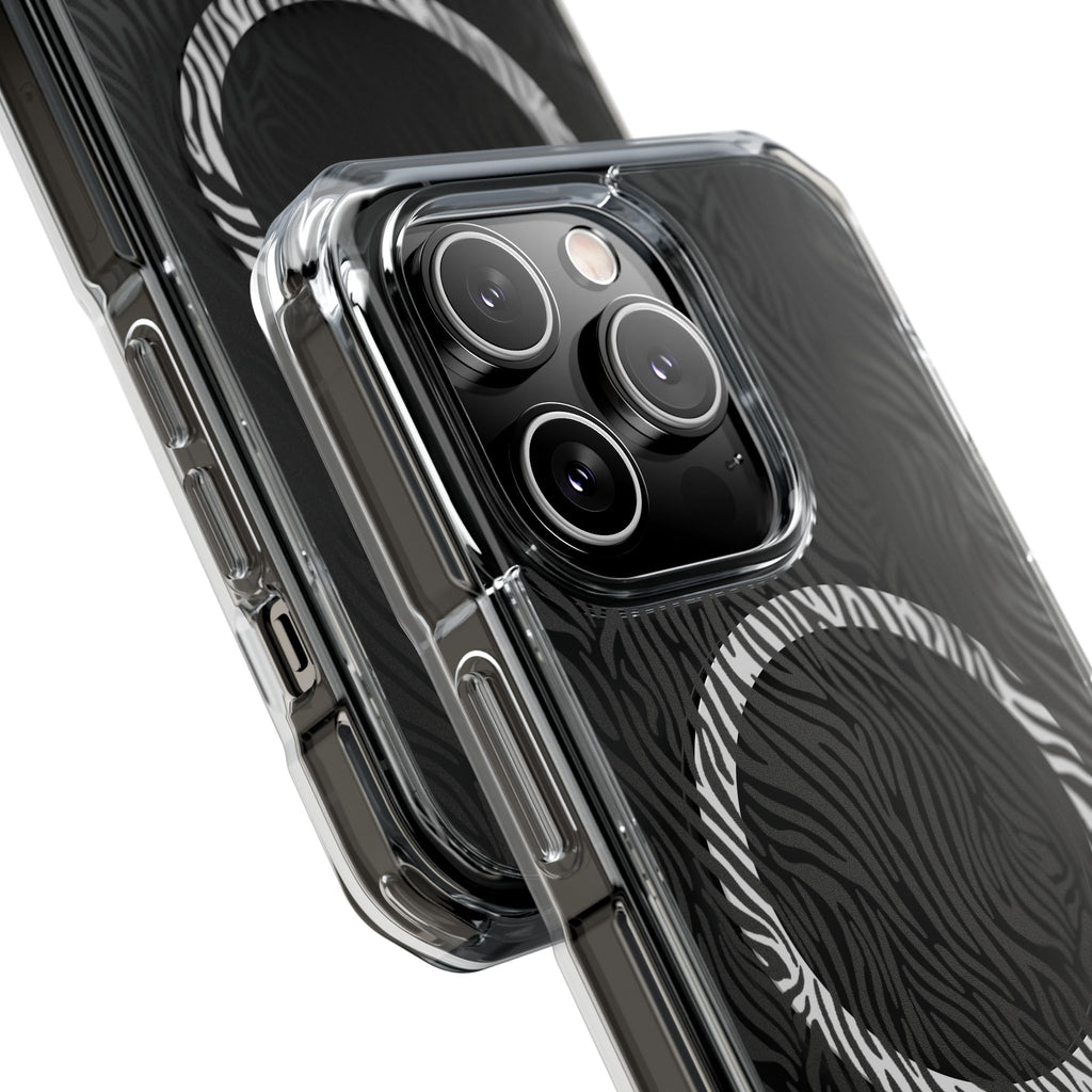 Zebra Magnetic iPhone 14, 15, 16 Series Clear Impact Cases