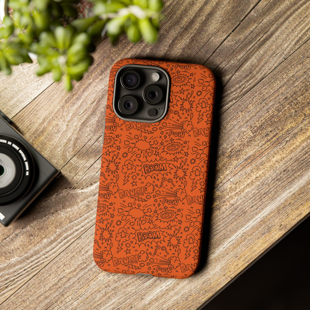 Wow Orange Tough Case for iPhone, Galaxy, or Google Pixel