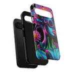 Neon Androgen Cactus Flower Tough Phone Case for iPhone, Galaxy, or Google Pixel