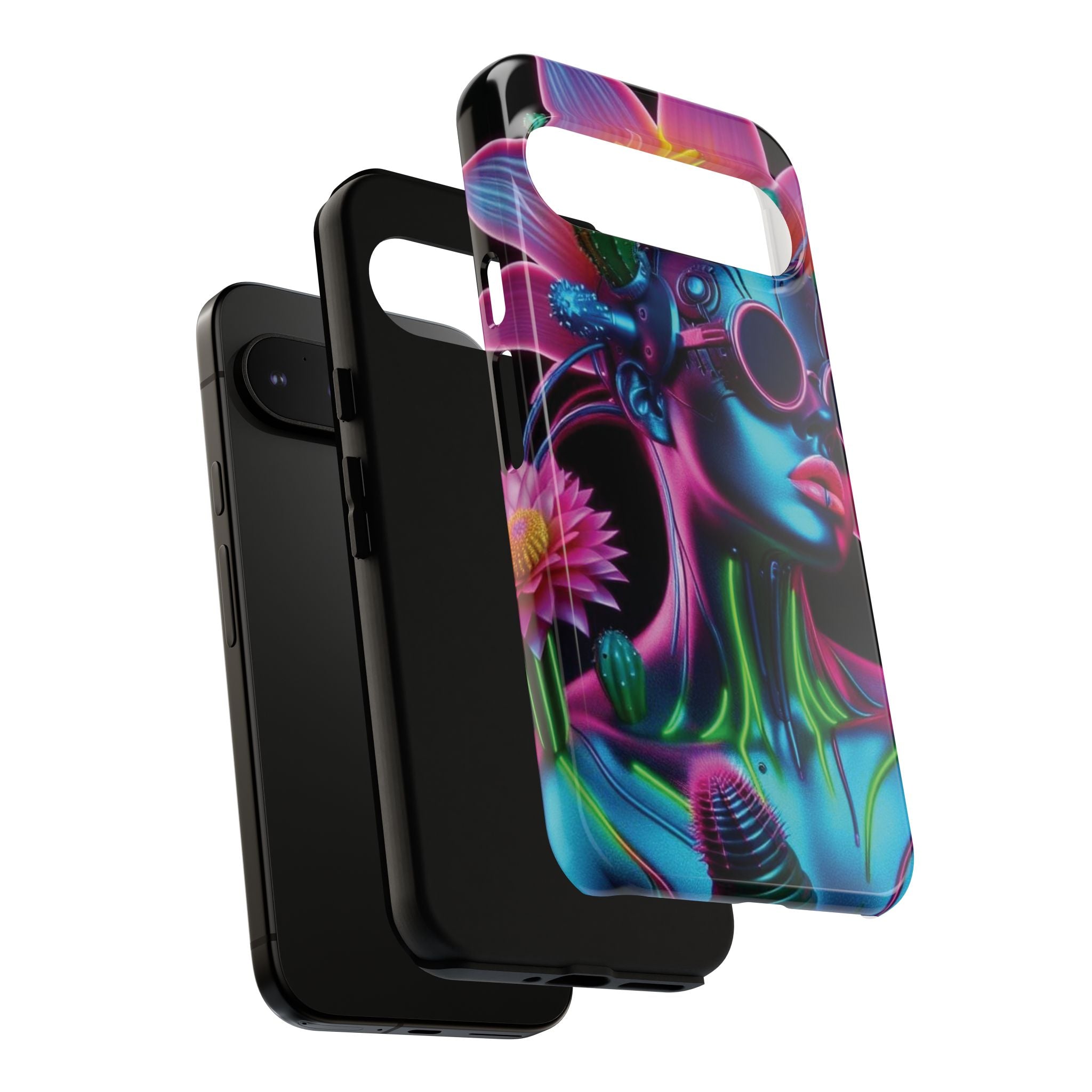 Neon Androgen Cactus Flower Tough Phone Case for iPhone, Galaxy, or Google Pixel