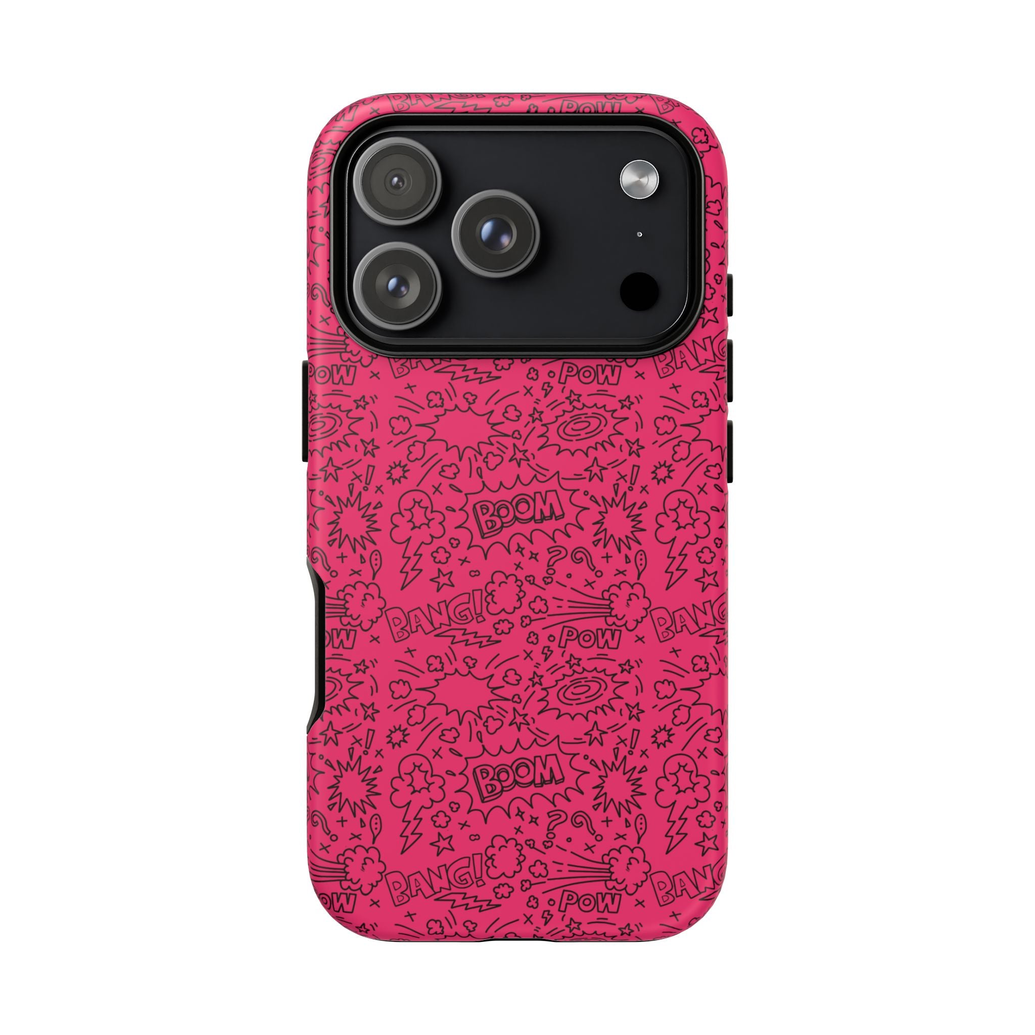 Pink Wow Tough Case for iPhone, Galaxy, or Google Pixel