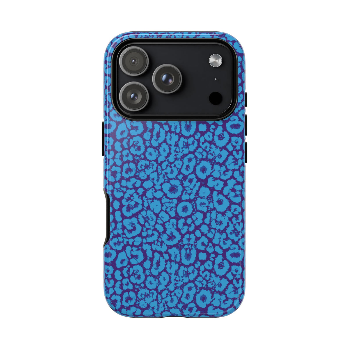 Blue Purple Leopard Tough Phone Case iPhone, Galaxy, or Google Pixel