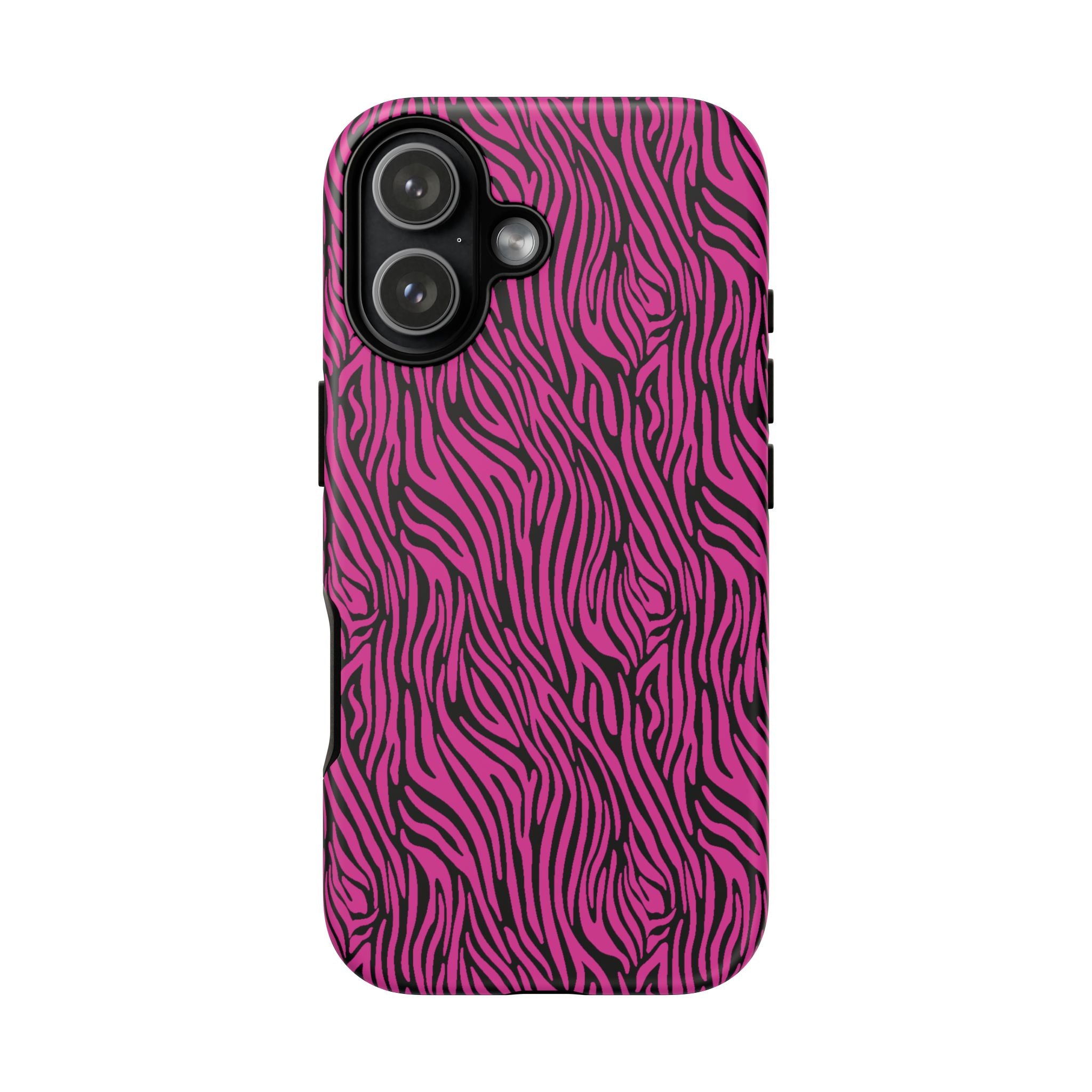 Pink Zebra Tough Phone Case for iPhone, Galaxy, or Google Pixel