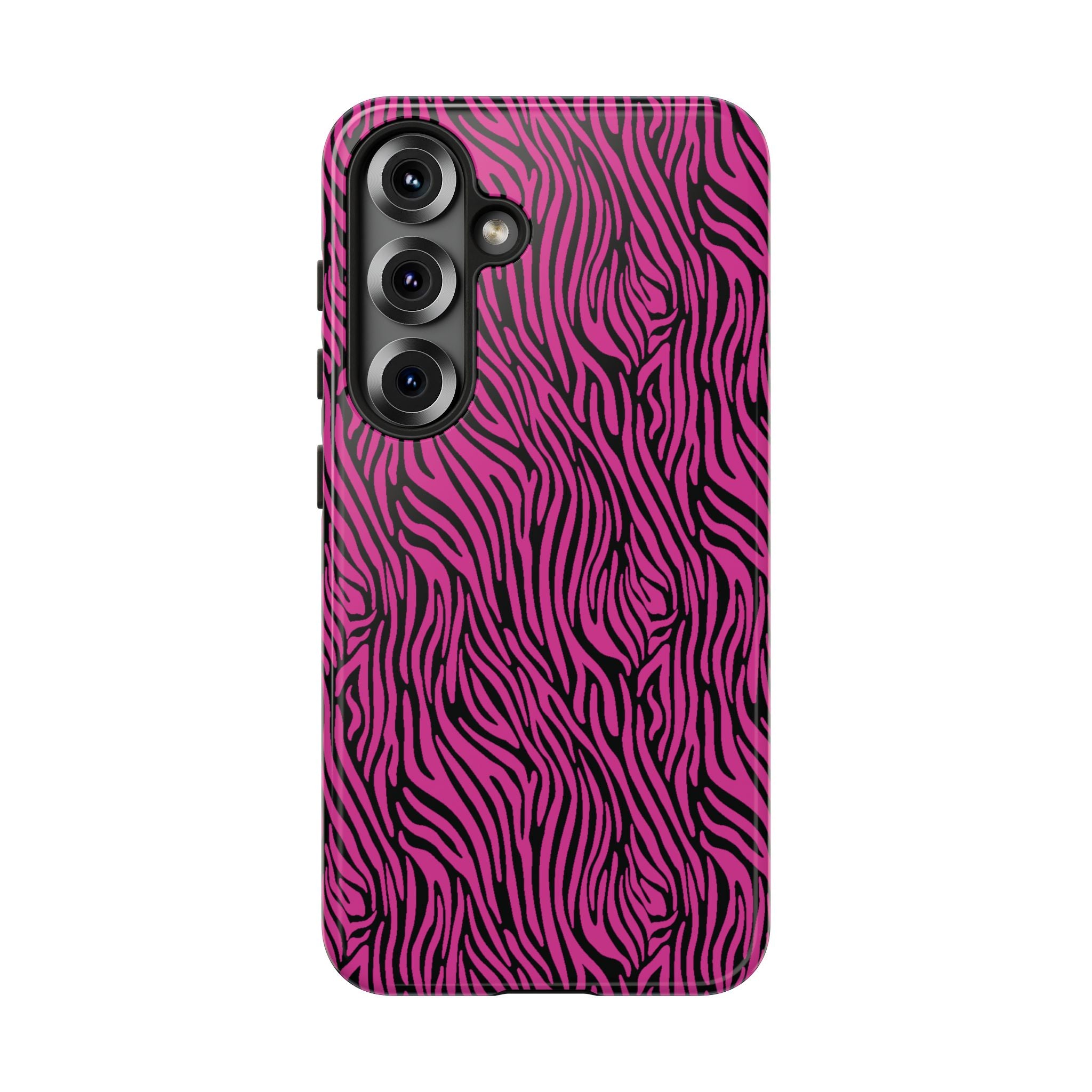 Pink Zebra Tough Phone Case for iPhone, Galaxy, or Google Pixel