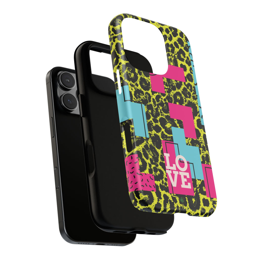 LOVE Neon Yellow RG Phone Case iPhone, Galaxy and Google Tough Cases