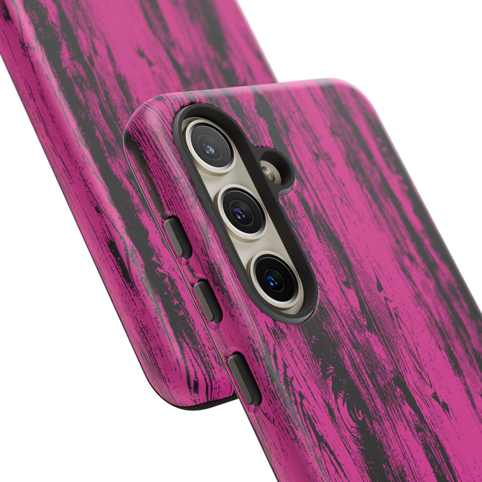 Hot Pink wood print Design Tough Phone Case for iPhone, Galaxy, or Google Pixel