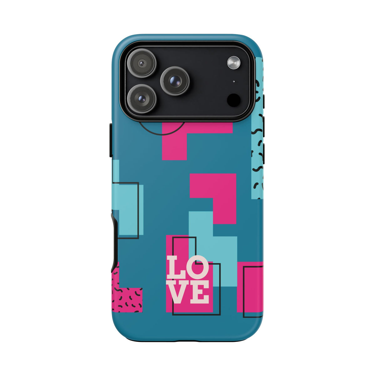 LOVE Teal Green Tough Phone Case for iPhone, Galaxy, or Google Pixel