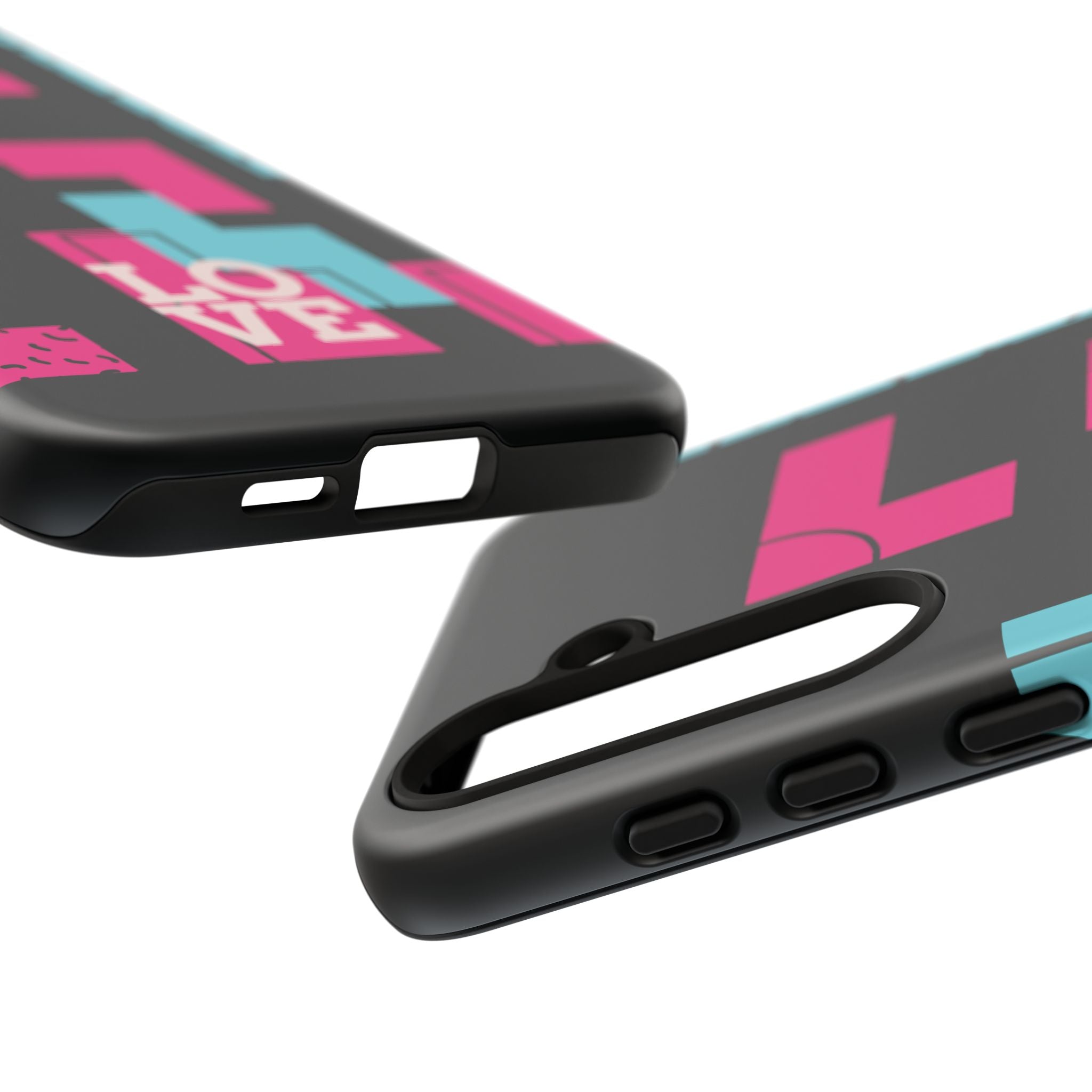 Retro Blocks LOVE Tough Case for iPhone, Galaxy or Google Pixel