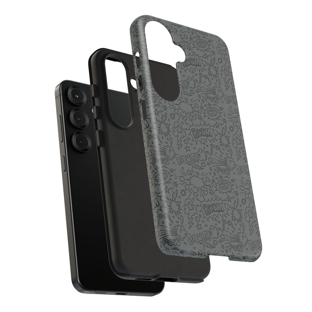 POW BOOM Comics style Tough Phone Case for iPhone, Galaxy, or Google Pixel