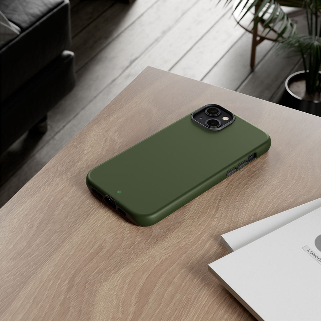 Olive Green Tough Phone Case for iPhone, Galaxy and Google Pixel