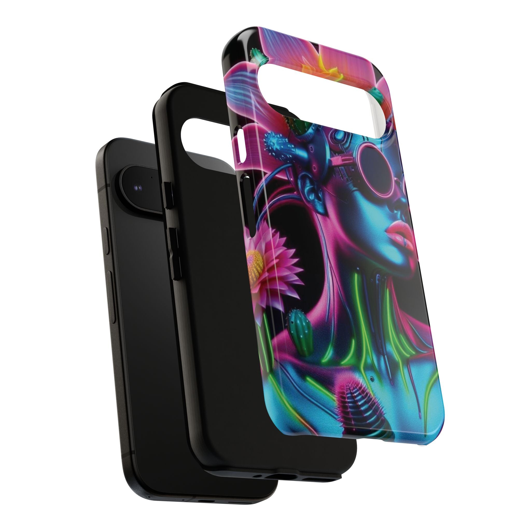 Neon Androgen Cactus Flower Tough Phone Case for iPhone, Galaxy, or Google Pixel