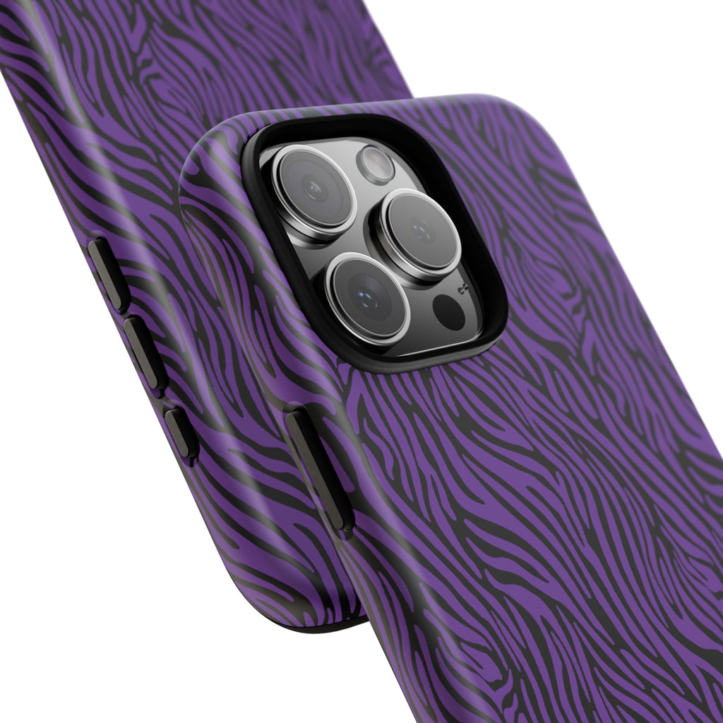 Purple Zebra Tough Phone Case for iPhone, Galaxy, or Google Pixel