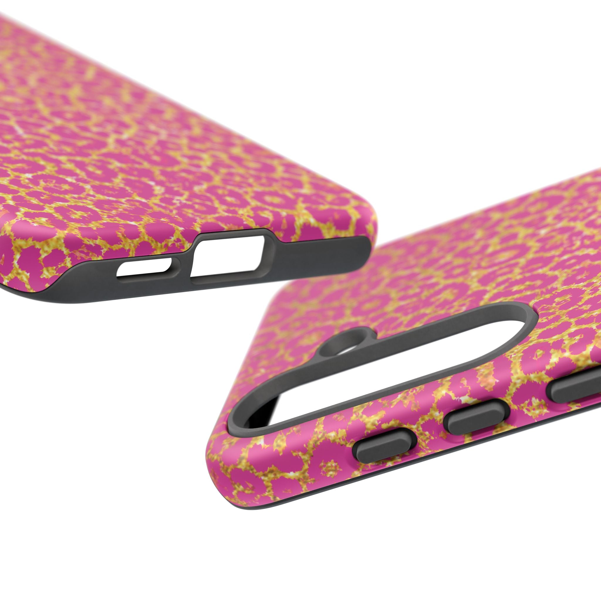 Pink Gold Leopard Tough Case for iPhone, Galaxy, or Google Pixel