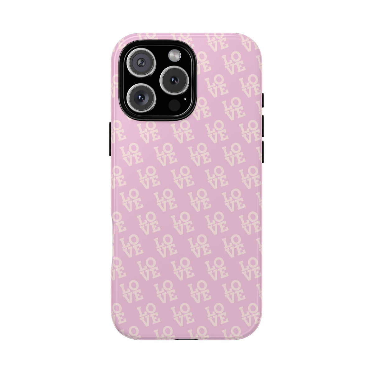 LOVE Pink Tough Phone Case for iPhone, Galaxy, or Google Pixel