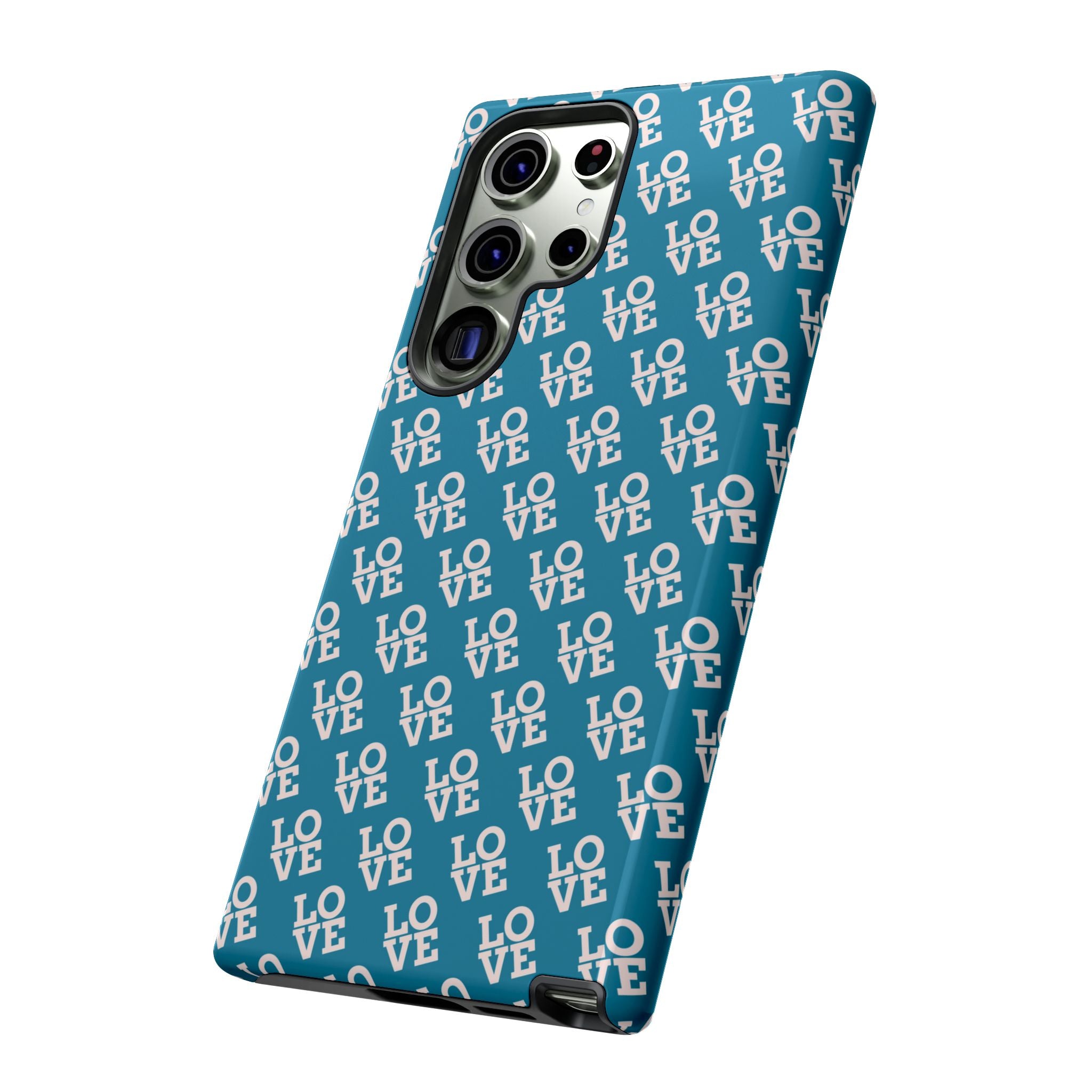LOVE Teal Green Tough Phone Case iPhone, Galaxy, or Google Pixel