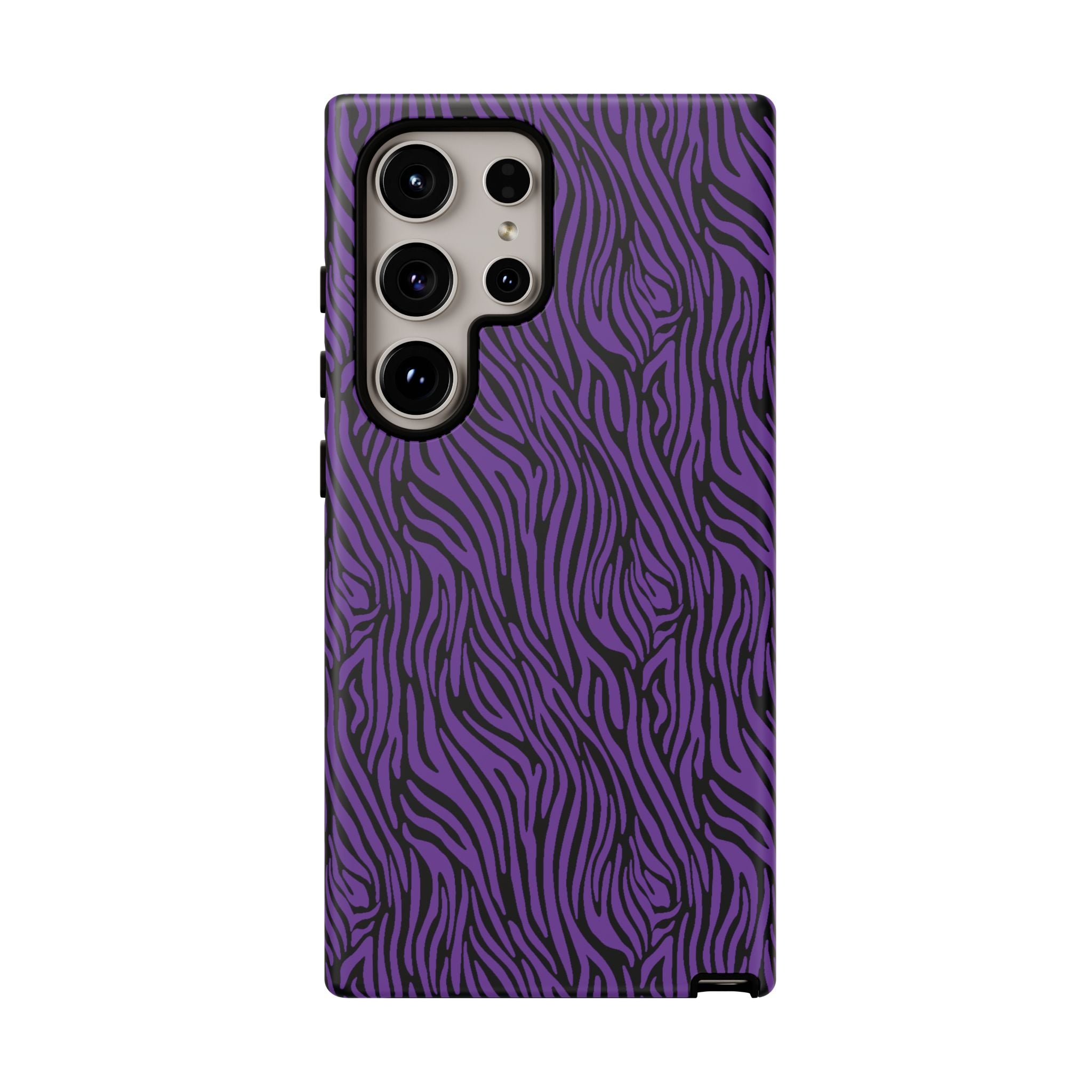 Purple Zebra Tough Phone Case for iPhone, Galaxy, or Google Pixel