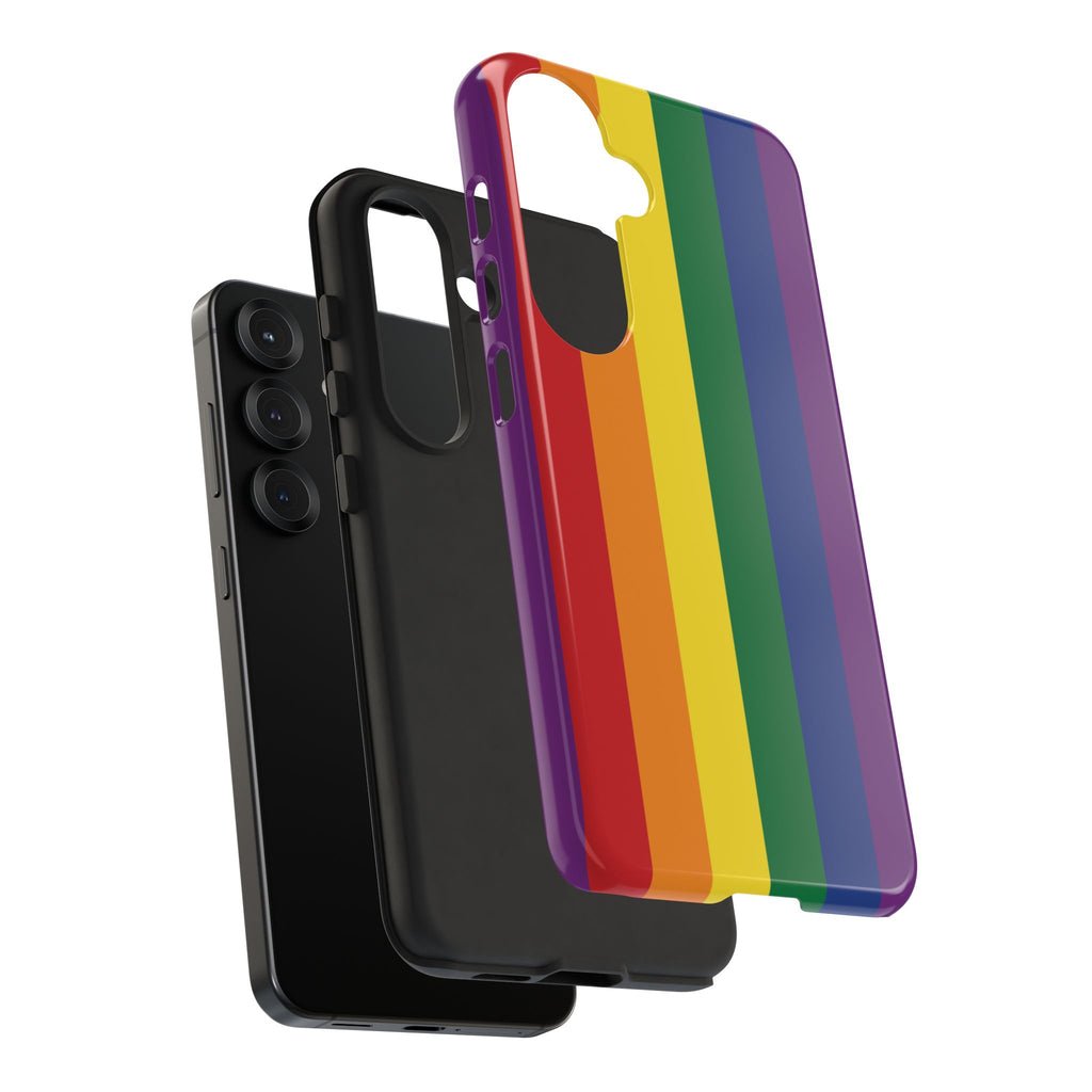 LGBTQ Rainbow Flag Tough Phone Case for iPhone, Galaxy, or Google Pixel
