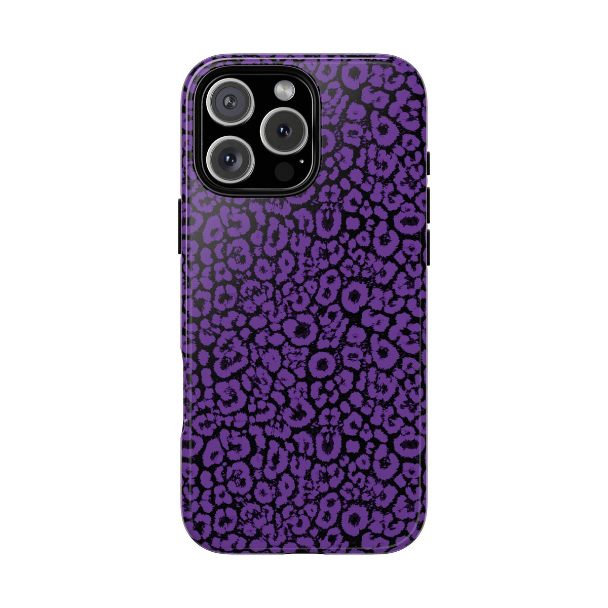 Purple Leopard Tough Case for iPhone, Galaxy or Google Pixel