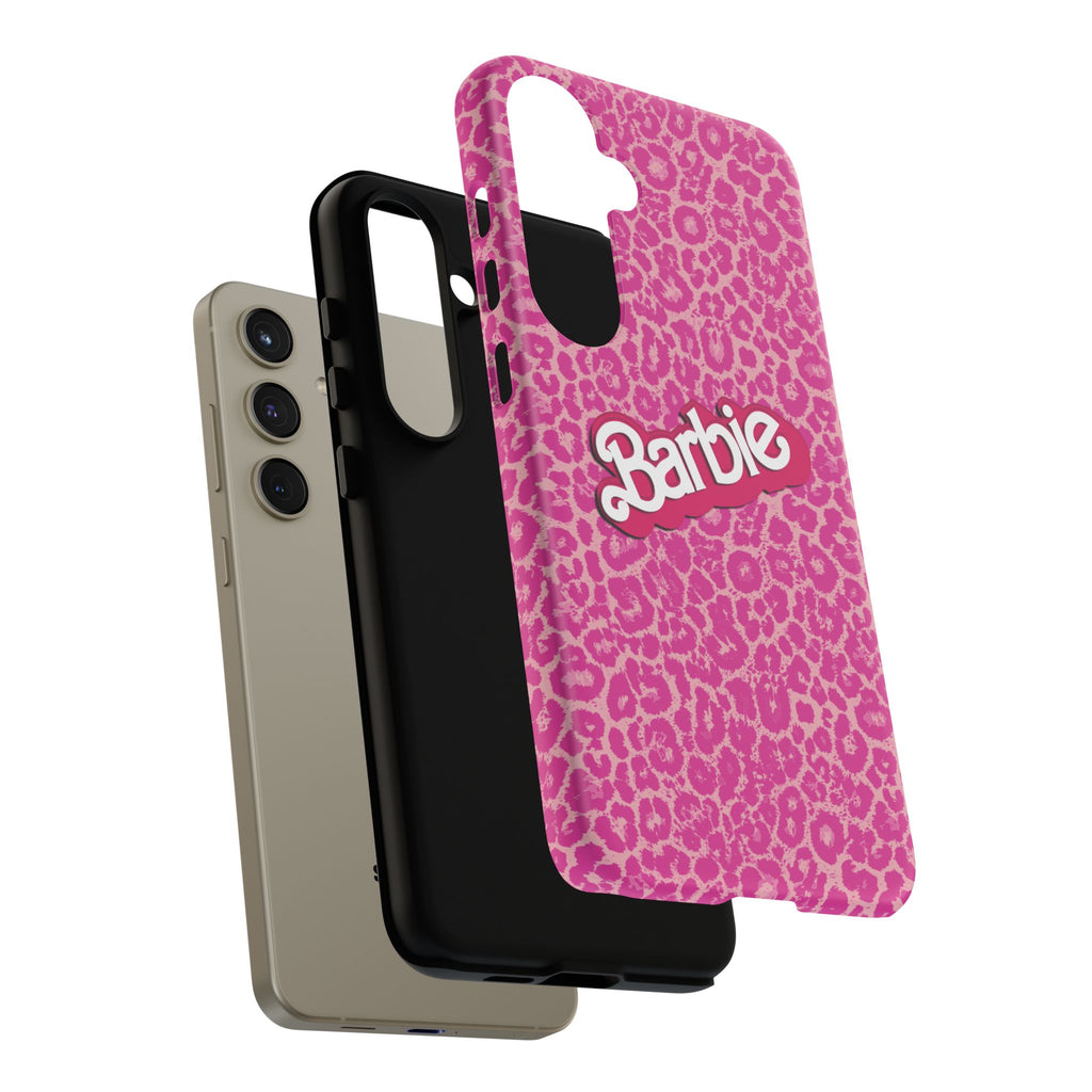 Hot Neon Pink Leopard Barb Tough Phone Case iPhone, Galaxy, or Google Pixel