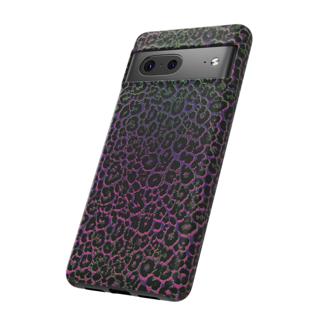 Colorful Leopard Tough Phone Case for iPhone, Galaxy, or Google Pixel