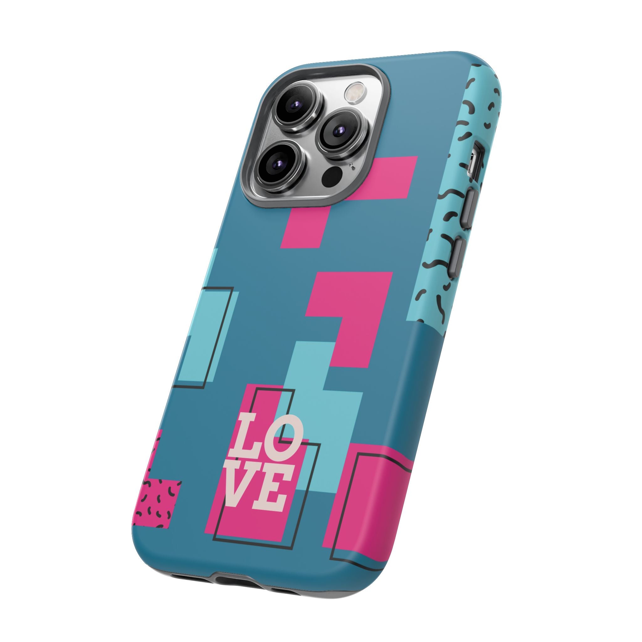 LOVE Teal Green Tough Phone Case for iPhone, Galaxy, or Google Pixel